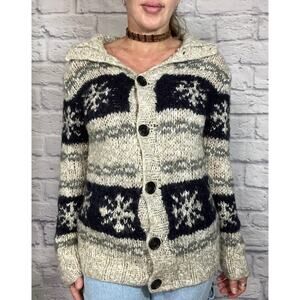 Y2K Telluride Clothing Wool and Acrylic Blend Nordic Style Cardigan